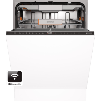 Gorenje GV693A65AD beépíthető mosogatógép, 16 terítékes, inverter Power Drive motor, WIFI, automatikus ajtónyitás, 3 kosár, 59.8x55.5x81.6 cm 