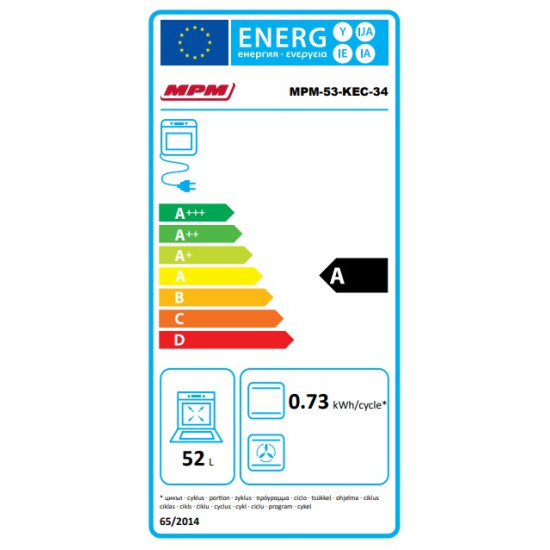 MPM MPM-53-KEC-34 kerámialapos elektromos tűzhely, fekete mélység: 55cm szélesség: 50cm MPM53KEC34