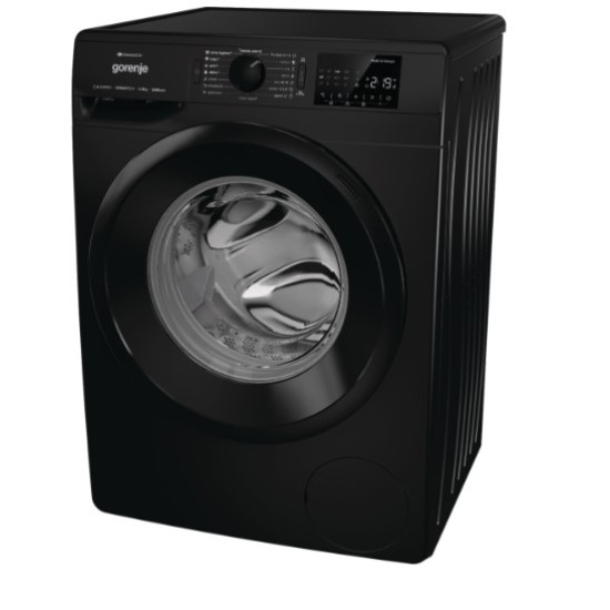 Gorenje WPNEI84A1SW/B elöltöltős mosógép, 8kg, inverter motor, Wifi, gőzfunkció, 60x54.5x85cm, fekete