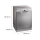 Bosch SMS2HVI72E mosogatógép 13 teríték, inox, 60x60x84.5 cm 