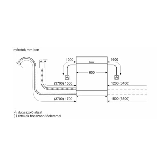 Bosch SMS2HVI72E mosogatógép 13 teríték, inox, 60x60x84.5 cm 