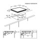Electrolux EHF6240XXK beépíthető üvegkerámialap, 57.6x51.6x3.8cm 