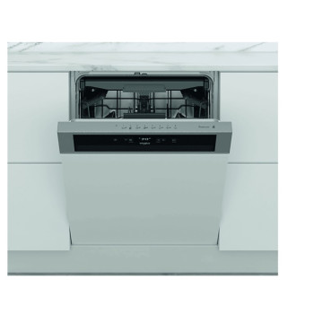 Whirlpool WBO 3T333 P 6.5 X kezelőpaneles beépíthető mosogatógép, 14 teríték, inox, automatikus ajtónyitás, 59.8x55.5x82 cm