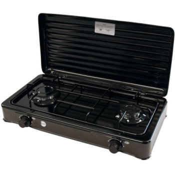 MPM SMILE-KN-02/1KB dupla gázfőzőlap gázrezsó fekete