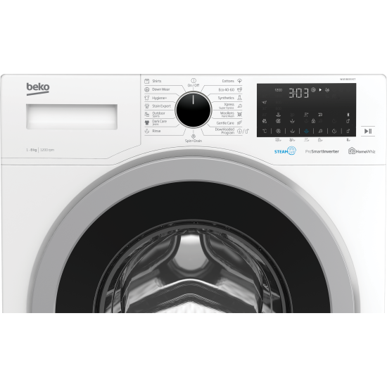 Beko WUE-8633 XST elöltöltős mosógép, 8kg, inverter motor, 60x55x84 cm 