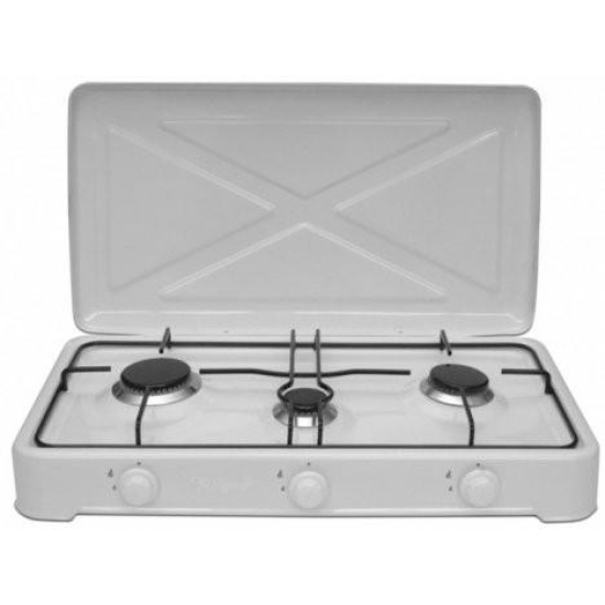 MPM SMILE-KN-03/1K tripla gázfőzőlap gázrezsó fehér szín