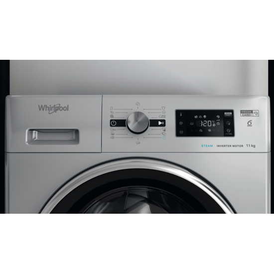 Whirlpool AWG1114SD félprofesszionális elöltöltős mosógép 11kg, ZEN technológia, Direct Drive, 59.5x60.5x85 cm 