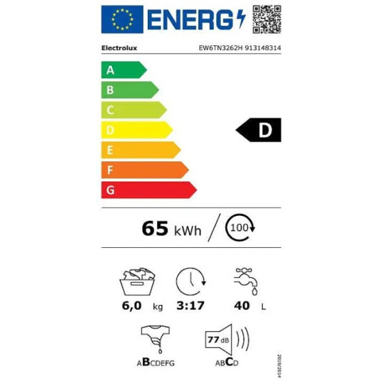 Electrolux EW6TN3262H felültöltős mosógép,6kg,40x60x89cm 