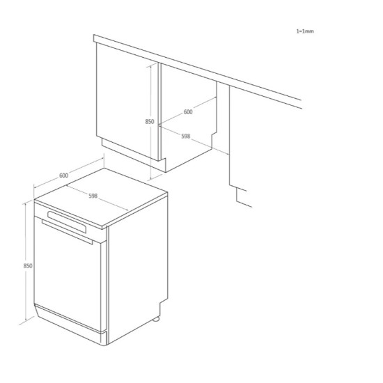 Candy CF 3C7L1S mosogatógép,13 terítékes,inverter motor,inox,Wifi,59.7x59.8x85cm