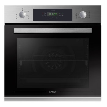 Candy FCP825XL E0/E beépíthető pirolitikus sütő,inox/fekete, teleszkópos sütő sín, 70L, 59.5x59.5x56.8 cm