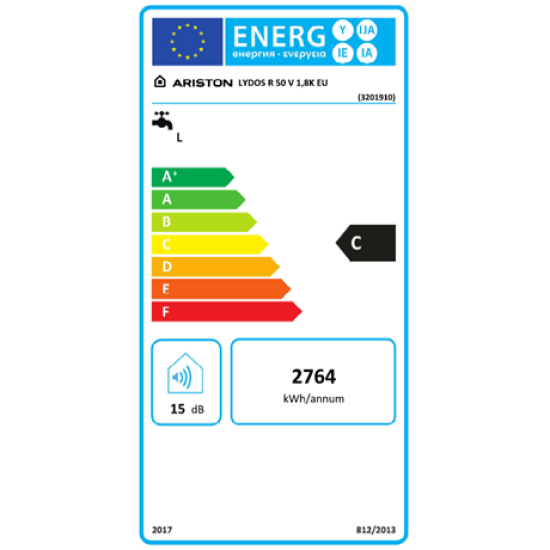 Ariston LYDOS R 50 V 1,8K EU 3201910 forróvíz tároló,bojler,50L