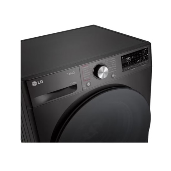 LG F4DR711S2BA mosó-szárítógép,11/6kg,TurboWash™360, AI DD™,Wifi,fekete acél szín,gőz technológia,Inverter DirectDrive motor