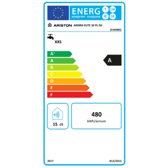 Ariston ANDRIS ELITE 10/5 EU mosogató fölé helyezhető forróvíztároló,10L,1200W