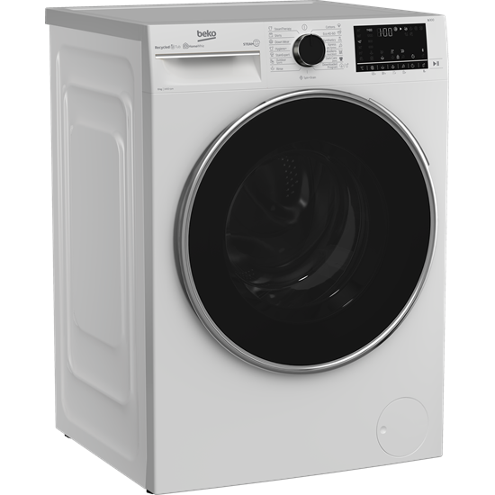 Beko B3WFU584110W elöltöltős mosógép,8kg,ProSmart™ inverteres motor,Wifi,gőzfunkció,60x55x84.5cm