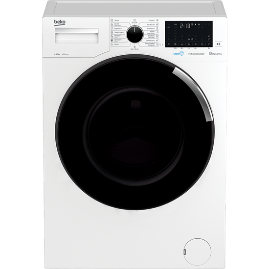 Beko WTV-10744 X elöltöltős mosógép,10kg,gőzfunkció,inverter motor,60x64x84cm 