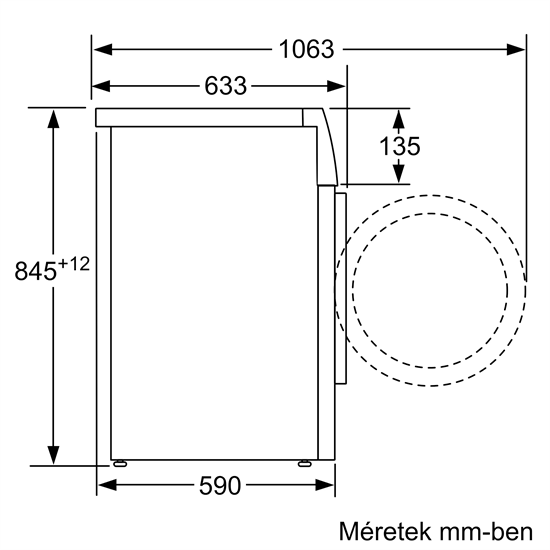 Bosch WAN28266BY elöltöltős mosógép,8kg, 59.8x63.3x84.5 cm 