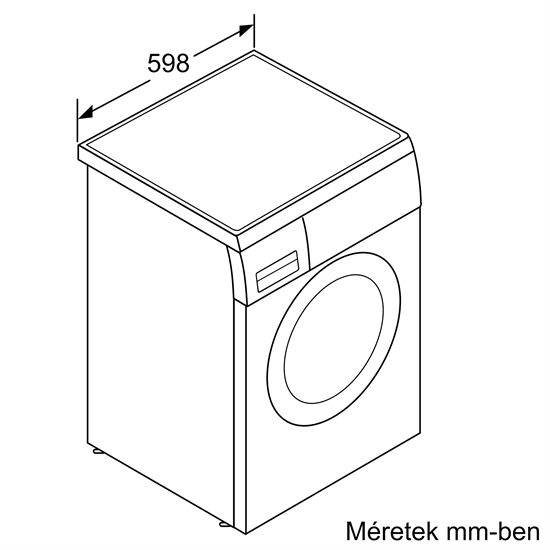 Bosch WUU28T62BY elöltöltős mosógép, 9kg , 59.8x59x84.5 cm 