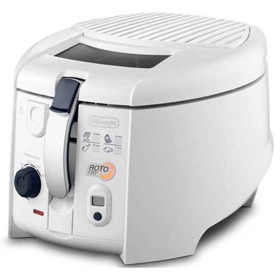 Delonghi F28533W Rotofry olajsütő, forgó kosár, LCD kijelző, 1.3L, 1800W