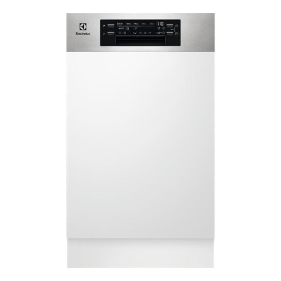 Electrolux EEM43300IX teljesen beépíthető 9 terítékes keskeny mosogatógép,44.6x57x81.8cm