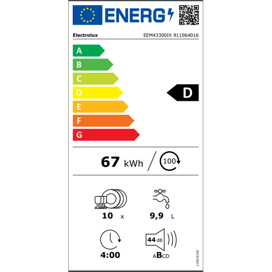 Electrolux EEM43300IX teljesen beépíthető 9 terítékes keskeny mosogatógép,44.6x57x81.8cm