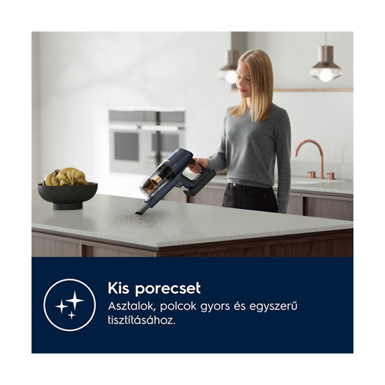 Electrolux EP81B25WET vezeték nélküli álló porszívó,indigókék szín 