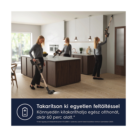 Electrolux EP81U25ULT vezeték nélküli álló porszívó,mahagóni szín 