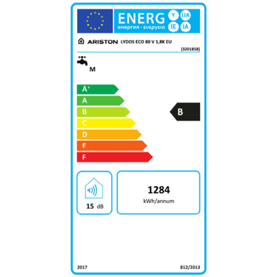 Ariston LYDOS ECO 80 V 1,8K EU 3201858 forróvíztároló,bojler,80L,45x47x73.3cm 