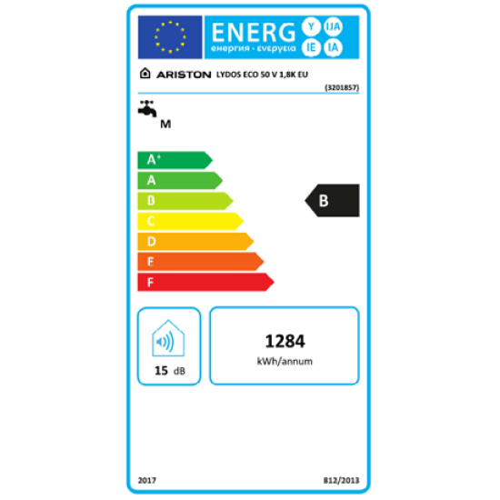 Ariston LYDOS ECO 50 V 1,8K EU 3201857 forróvíztároló,bojler,80L,45x47x52.8cm 