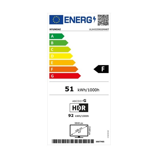 Hyundai ULX 43359 GSMART FHD Smart LED TV,43",109.22cm 