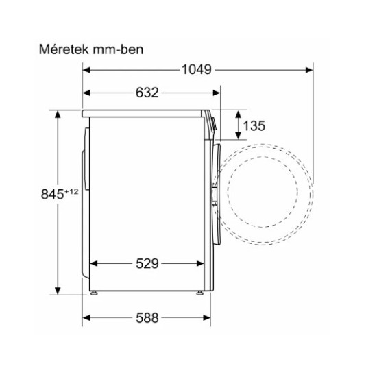 Bosch WGG14204BY Serie 6 elöltöltős mosógép 9kg, 59.8x58.8x84.8 cm 