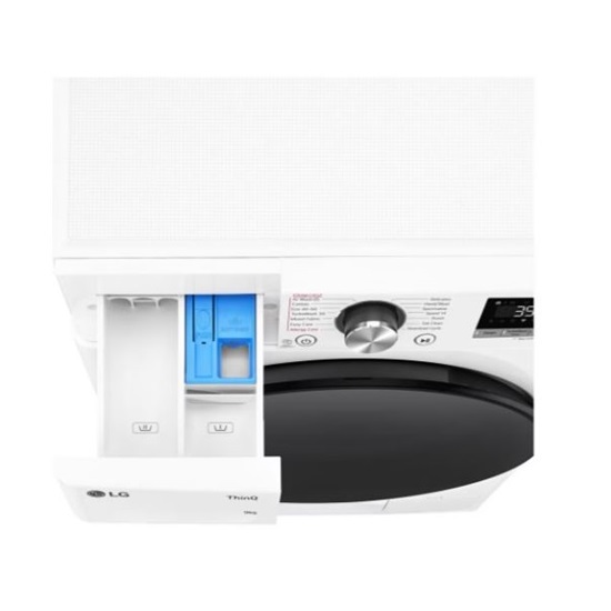 LG F2WR709S2W keskeny elöltöltős mosógép, 9kg, gőz, WIFI, inverter Direct Drive motor, TurboWash, 60x47.5x85 cm 