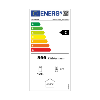 Liebherr MRFVC 4011 Performance üvegajtós hűtő, 400L, 59.7x65.4x188.4 cm 