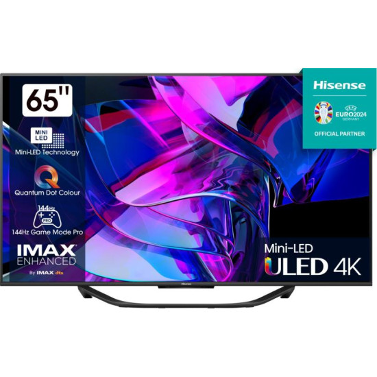 Hisense 65U7KQ Mini-LED ULED 4K UHD Smart LED TV,164cm,65",fekete/sötétszürke