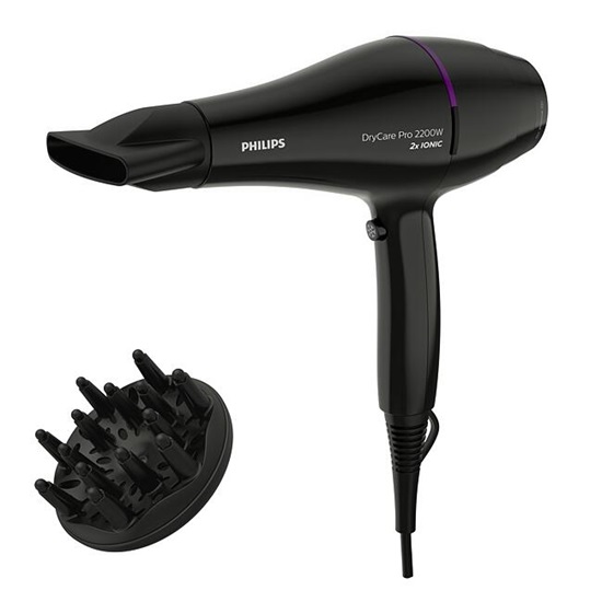 Philips BHD274/00 DryCare Advanced Pro hajszárító, fekete/lila, 2200W