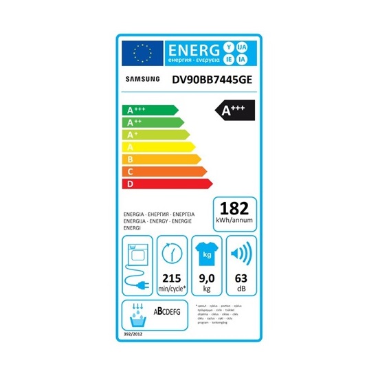 Samsung DV90BB7445GES6 hőszivattyús szárítógép,9kg,Wifi,60x60x85cm,inverter motor