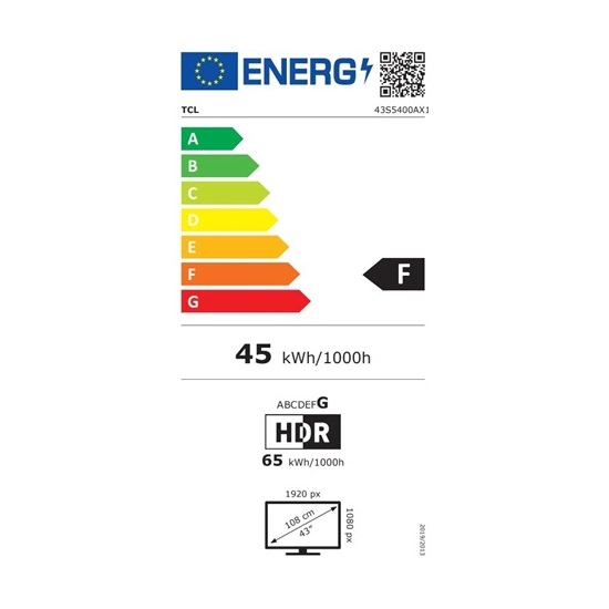 TCL 43S5400A FHD Smart LED TV,43",109.22cm