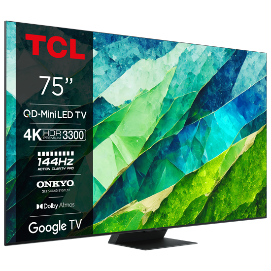TCL 75C855 4K UHD QD-MiniLED GOOGLE Smart TV,75",190.5cm
