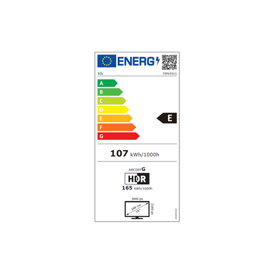 TCL 75P655 4K UHD Google Smart LED TV,75",190.5cm