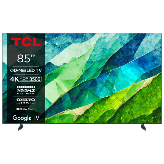 TCL 85C855 4K UHD QD-MiniLED GOOGLE Smart TV,85",215.9cm 