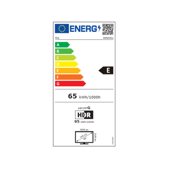 TCL 58P655 UHD Google Smart LED TV,58",147.32cm