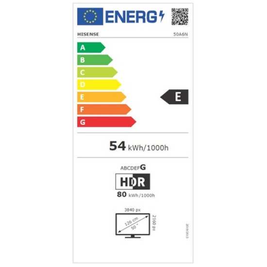 Hisense 50A6N 4K UHD Smart LED 50", 127 cm TV