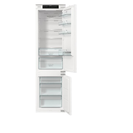 Gorenje NRKI519E41 No Frost beépíthető alulfagyasztós kombinált hűtőszekrény, inverteres kompresszor, 208/76L, 54x54.5x193.2 cm 