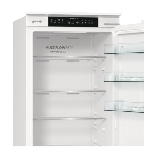 Gorenje NRKI519E41 No Frost beépíthető alulfagyasztós kombinált hűtőszekrény, inverteres kompresszor, 208/76L, 54x54.5x193.2 cm 