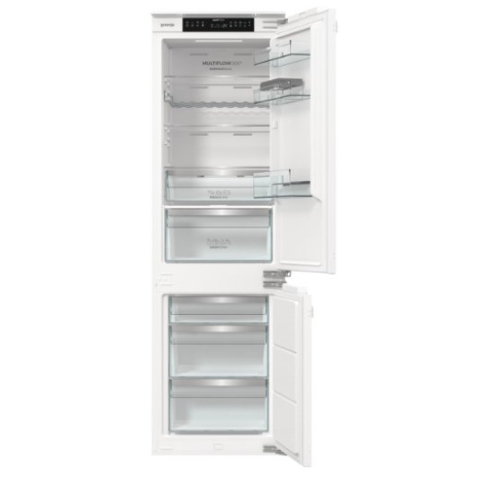 Gorenje NRKI517E62WF No Frost Dual Advance beépíthető alulfagyasztós kombinált hűtőszekrény, inverteres kompresszor,WIFI, 176/76L,54x54.5x177.2 cm 