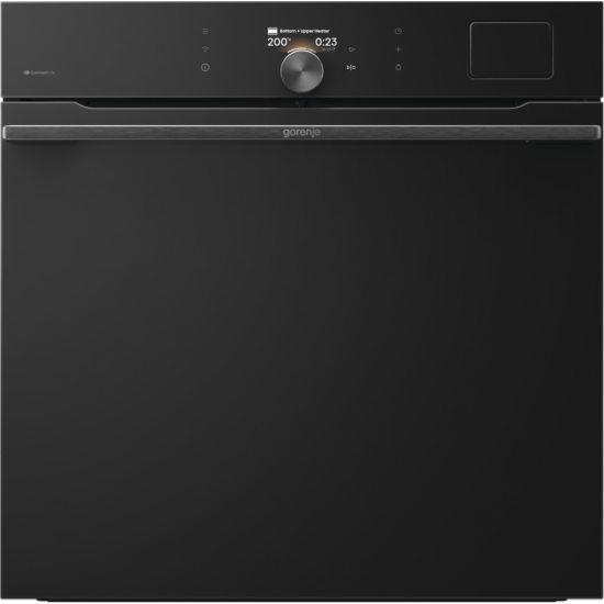 Gorenje BFS6148B beépíthető kompakt gőzpároló és kombinált sütő, 77L, WIFI, 59.5x56.4x59.5 cm, fekete szín 