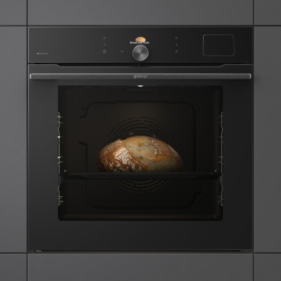 Gorenje BFS6148B beépíthető kompakt gőzpároló és kombinált sütő, 77L, WIFI, 59.5x56.4x59.5 cm, fekete szín 