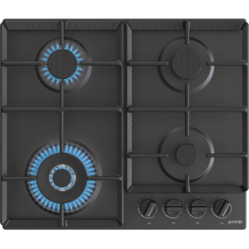 Gorenje GW641BFB beépíthető gáz főzőlap, fekete, 60x52x13 cm, wok gázégővel 
