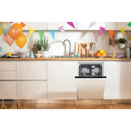 Gorenje GV541D10  teljesen beépíthető mosogatógép, 9 terítékes, inverteres Power Drive motor, automatikus ajtónyitás, 44.8x55x81.5 cm 