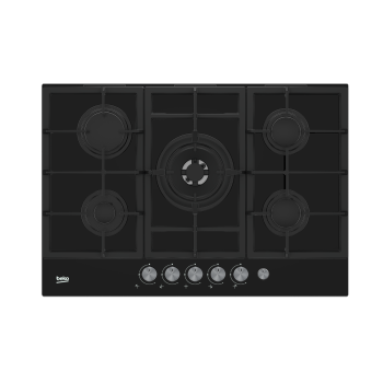 Beko HILW 75235 S beépíthető gáz főzőlap, 1db wok főzőzónával, 75x52.4x4.6 cm 