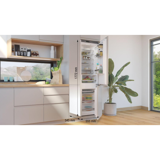 Gorenje NRKI518EA1 NoFrost DualAdvance beépíthető alulfagyasztós kombinált hűtő, 180/68L